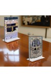 Islamic Allah & Mecca Madina Acrylic T-Style Photo Stand - 11x13 Inches, Compact and Stylish Spiritual Display, easily change 2 photos (Pack of 1)