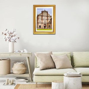 Basilica of Bom Jesus Church Photo Frame, 10x14 Inches Beautiful Elegant Framed Wall Art of Iconic Cathedral