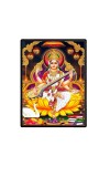 Saraswati Laminated Photo - 5x7 Inches, Divine Blessings for Home & Office and Temple Decoration