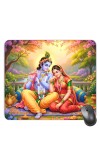 Customized Radha Krishna Picture Sublimation Mouse Pad | 8 X 7.5 Inch | Smooth Cloth Surface | Non-Slip Rubber Base | Personalized Mousepad for Laptop & Desktop (F17222)