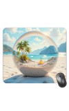 Customized Beautiful Sea Picture Sublimation Mouse Pad | 8 X 7.5 Inch | Smooth Cloth Surface | Non-Slip Rubber Base | Personalized Mousepad for Laptop & Desktop (F17308)