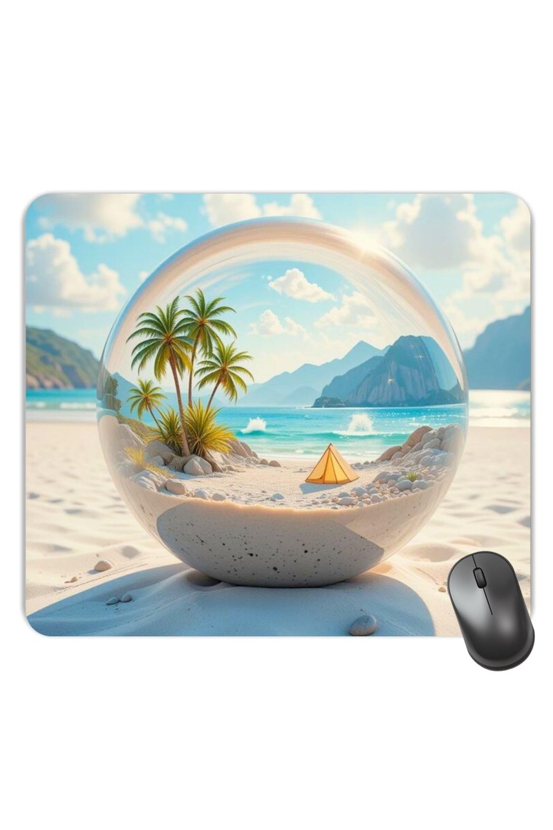 Customized Beautiful Sea Picture Sublimation Mouse Pad | 8 X 7.5 Inch | Smooth Cloth Surface | Non-Slip Rubber Base | Personalized Mousepad for Laptop & Desktop (F17308)