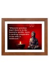 Buddha & His Famous Quote Photo Frame - Brown Frame, Perfect for Office & Wall Decoration, Ideal Gift