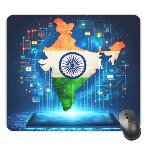 Customized Beautiful India View Picture Sublimation Mouse Pad | 8 X 7.5 Inch | Smooth Cloth Surface | Non-Slip Rubber Base | Personalized Mousepad for Laptop & Desktop (F17385)