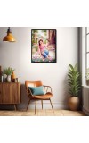 Radha Laminated Photo - 5x7 Inches, Divine Blessings for Home & Office and Temple Decoration