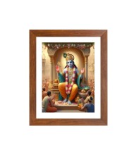 Lord Krishna one Colored Photo Frame |Divine Wall Art| Ideal for Home or Office Decor or puja room
