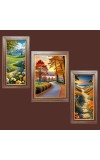 3-Pack Natureâ€™s Healing Power Photo Frames - 2 Pieces 8x15 Inch & 1 Piece 12x15 Inch - Rustic Wall Art for Home & Office Decor - Botanical Wall Hanging for Living Room, Bedroom, or Workspace