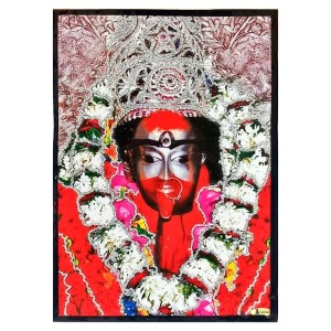 Goddess Maa Tara Photo Frame, Divine Hindu Religious Laminated Frame, Spiritual Home Decor for Pooja Room, Temple, Meditation, Traditional Indian Devi Ma Kali Photo Frame