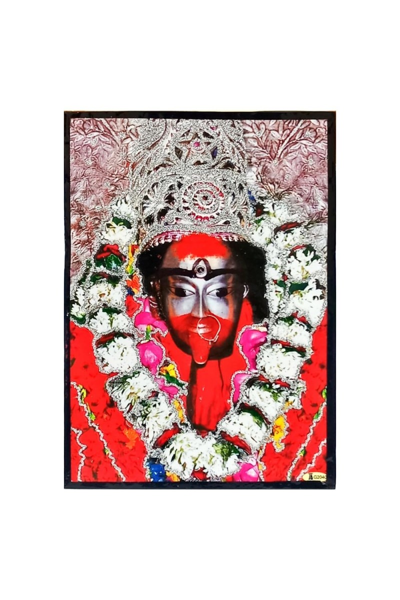 Goddess Maa Tara Photo Frame, Divine Hindu Religious Laminated Frame, Spiritual Home Decor for Pooja Room, Temple, Meditation, Traditional Indian Devi Ma Kali Photo Frame