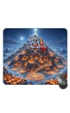 Customized Lord Shiva and Parvathi Picture Sublimation Mouse Pad | 8 X 7.5 Inch | Smooth Cloth Surface | Non-Slip Rubber Base | Personalized Mousepad for Laptop & Desktop (F17019)