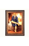 Sri Sai Baba Color Photo 10x14 Inch - Vibrant Religious Wall Art for Home or Office Decor.