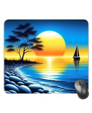 Customized Beautiful Nature View Paint Picture Sublimation Mouse Pad | 8 X 7.5 Inch | Smooth Cloth Surface | Non-Slip Rubber Base | Personalized Mousepad for Laptop & Desktop (F17187)