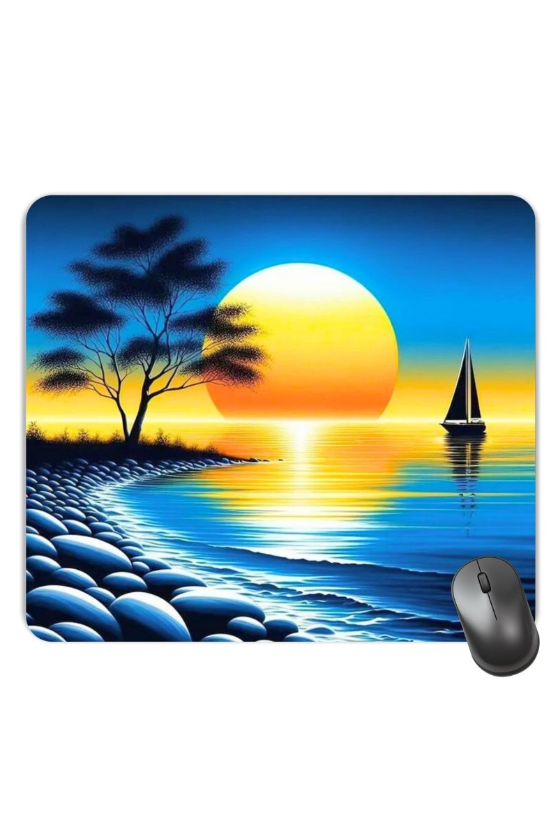 Customized Beautiful Nature View Paint Picture Sublimation Mouse Pad | 8 X 7.5 Inch | Smooth Cloth Surface | Non-Slip Rubber Base | Personalized Mousepad for Laptop & Desktop (F17187)