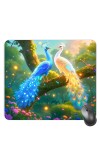 Customized Beautiful Peacocks Picture Sublimation Mouse Pad | 8 X 7.5 Inch | Smooth Cloth Surface | Non-Slip Rubber Base | Personalized Mousepad for Laptop & Desktop (F17296)