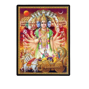 Krishna Virat Roop Avtar Mahabharat Laminated Photo - 5x7 Inches, Divine Blessings for Home & Office and Temple Decoration
