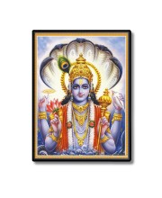 Vishnu Laminated Photo - 5x7 Inches, Divine Blessings for Home & Office and Temple Decoration