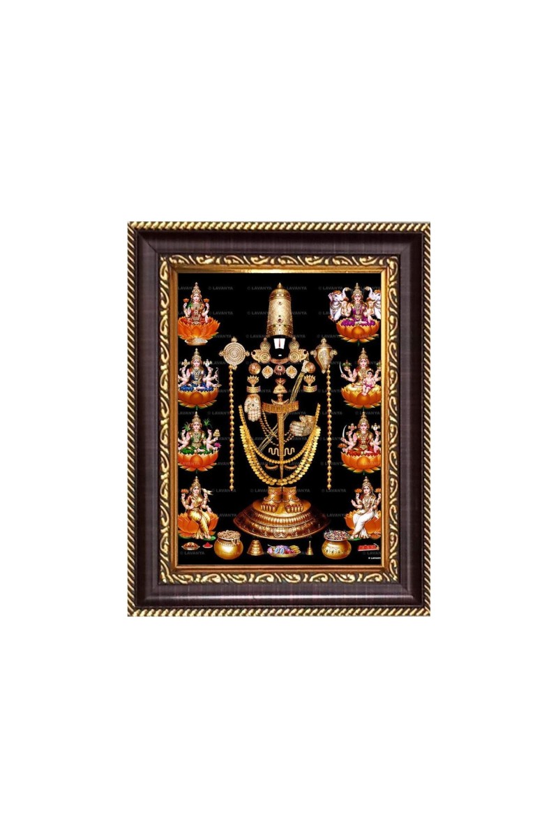 Sri Venkateswara Swamy Digital Print Photo 6.7x8.7 inches - Vibrant Religious Wall Art for Home, Office and Temple Decor.