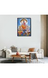 Brahma Vishnu & Shiva Laminated Photo - 5x7 Inches, Divine Blessings for Home & Office and Temple Decoration