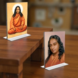 Sri Sri Paramahansa Yogananda Acrylic T-Style Photo Stand - 5x7 Inches, Compact and Stylish Spiritual Display, easily change 2 photos (Pack of 1) Sri Sri Paramahansa Yogananda Acrylic T-Style Photo Stand - 5x7 Inches, Compact and Stylish Spiritual Display, easily change 2 photos (Pack of 1)