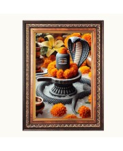 Lord Shiva lingam Color Photo 8x12 Inch - Vibrant Religious Wall Art for Home or Office Decor.