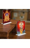 Lord Tirupati Balaji & Lord Vishnu Acrylic T-Style Photo Stand, Compact and Stylish Spiritual Display, easily change 2 photos (Pack of 1)