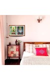 Goddess lakshmi and saraswati Photo Frame - 17x21Inches - Spiritual Artwork for Home Decor, Puja Room and Office Decoration