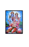 Hanuman with Ram Sita Laminated Photo - 5x7 Inches, Divine Blessings for Home & Office and Temple Decoration
