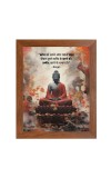 Buddha & Famous Quote Brown Frame, 10x14InchesInspirational Wall Art for Office, Home DecorIdeal Spiritual Gift