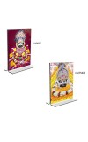 Lord Khatu shyam Acrylic T-Style Photo Stand, Compact and Stylish Spiritual Display, easily change 2 photos (Pack of 1)