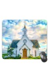 Customized Beautiful Church Picture Sublimation Mouse Pad | 8 X 7.5 Inch | Smooth Cloth Surface | Non-Slip Rubber Base | Personalized Mousepad for Laptop & Desktop (F17194)