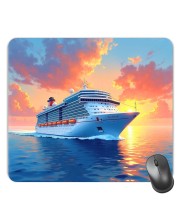 Customized Luxurious Cruise Picture Sublimation Mouse Pad | 8 X 7.5 Inch | Smooth Cloth Surface | Non-Slip Rubber Base | Personalized Mousepad for Laptop & Desktop (F17167)
