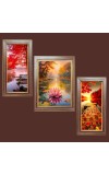 3-Pack Chasing Sunsets, Catching Stars Photo Frames - 2 Pieces 14x21 Inch & 1 Piece 18x21 Inch - Rustic Wall Art for Home & Office Decor - Botanical Wall Hanging for Living Room, Bedroom, or Wor