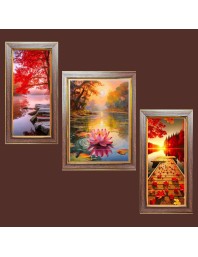 3-Pack Chasing Sunsets, Catching Stars Photo Frames - 2 Pieces 6x13 Inch & 1 Piece 10x13 Inch - Rustic Wall Art for Home & Office Decor - Botanical Wall Hanging for Living Room, Bedroom, or Work