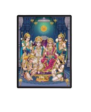 Ram Darbar Laminated Photo - 5x7 Inches, Divine Blessings for Home & Office and Temple Decoration