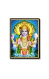 Vishnu Laminated Photo - 5x7 Inches, Divine Blessings for Home & Office and Temple Decoration