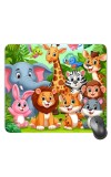 Customized Cartoon Animals Picture Sublimation Mouse Pad | 8 X 7.5 Inch | Smooth Cloth Surface | Non-Slip Rubber Base | Personalized Mousepad for Laptop & Desktop (F17406)