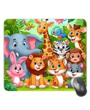 Customized Cartoon Animals Picture Sublimation Mouse Pad | 8 X 7.5 Inch | Smooth Cloth Surface | Non-Slip Rubber Base | Personalized Mousepad for Laptop & Desktop (F17406)