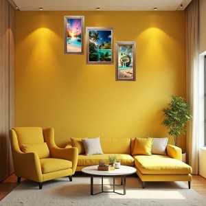 3-Pack The Magic of Sunsets Photo Frames - 2 Pieces 12x19 Inch & 1 Piece 16x19 Inch - Rustic Wall Art for Home & Office Decor - Botanical Wall Hanging for Living Room, Bedroom, or Workspace