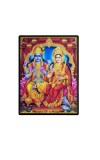 Vishnu Lakshmi Laminated Photo - 5x7 Inches, Divine Blessings for Home & Office and Temple Decoration