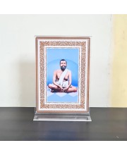 HiTechMart Sri Sri Ramkrishna Dev Acrylic Photo Frame, Hindu God Idol Picture for Home, Office and Mandir, Decorative Frame for Pooja and Gifting