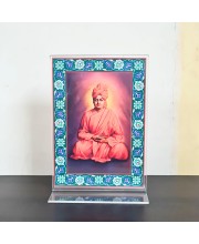 HiTechMart Swami Vivekananda Acrylic Photo Frame, Hindu God Idol Picture for Home, Office and Mandir, Decorative Frame for Pooja and Gifting
