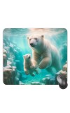 Customized White Bear Picture Sublimation Mouse Pad | 8 X 7.5 Inch | Smooth Cloth Surface | Non-Slip Rubber Base | Personalized Mousepad for Laptop & Desktop (F17348)