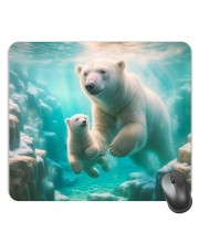 Customized White Bear Picture Sublimation Mouse Pad | 8 X 7.5 Inch | Smooth Cloth Surface | Non-Slip Rubber Base | Personalized Mousepad for Laptop & Desktop (F17348)
