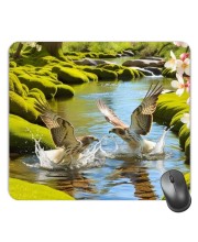 Customized Cute Birds Picture Sublimation Mouse Pad | 8 X 7.5 Inch | Smooth Cloth Surface | Non-Slip Rubber Base | Personalized Mousepad for Laptop & Desktop (F17333)