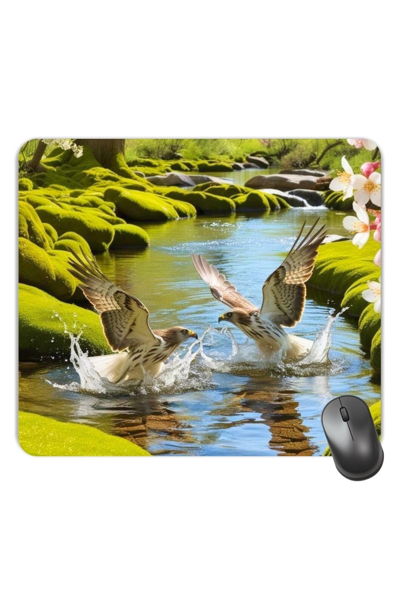 Customized Cute Birds Picture Sublimation Mouse Pad | 8 X 7.5 Inch | Smooth Cloth Surface | Non-Slip Rubber Base | Personalized Mousepad for Laptop & Desktop (F17333)