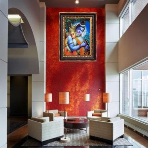 Lord Shiva and Hanuman Digital Print Photo 6.7x8.7 inches - Vibrant Religious Wall Art for Home or Office Decor.