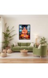 Dattatreya Laminated Photo - 5x7 Inches, Divine Blessings for Home & Office and Temple Decoration