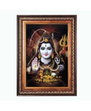 Sri Lord Shiva Color Photo 10x14 Inch - Vibrant Religious Wall Art for Home or Office Decor.