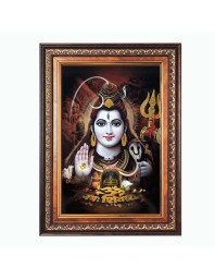 Sri Lord Shiva Color Photo 8x12 Inch - Vibrant Religious Wall Art for Home or Office Decor.