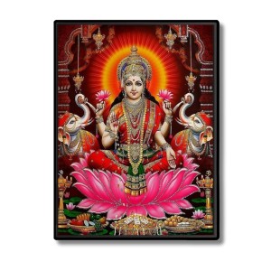 Lakshmi Laminated Photo - 13x15 Inches, Divine Blessings for Home & Office and Temple Decoration Lakshmi Laminated Photo - 13x15 Inches, Divine Blessings for Home & Office and Temple Decoration